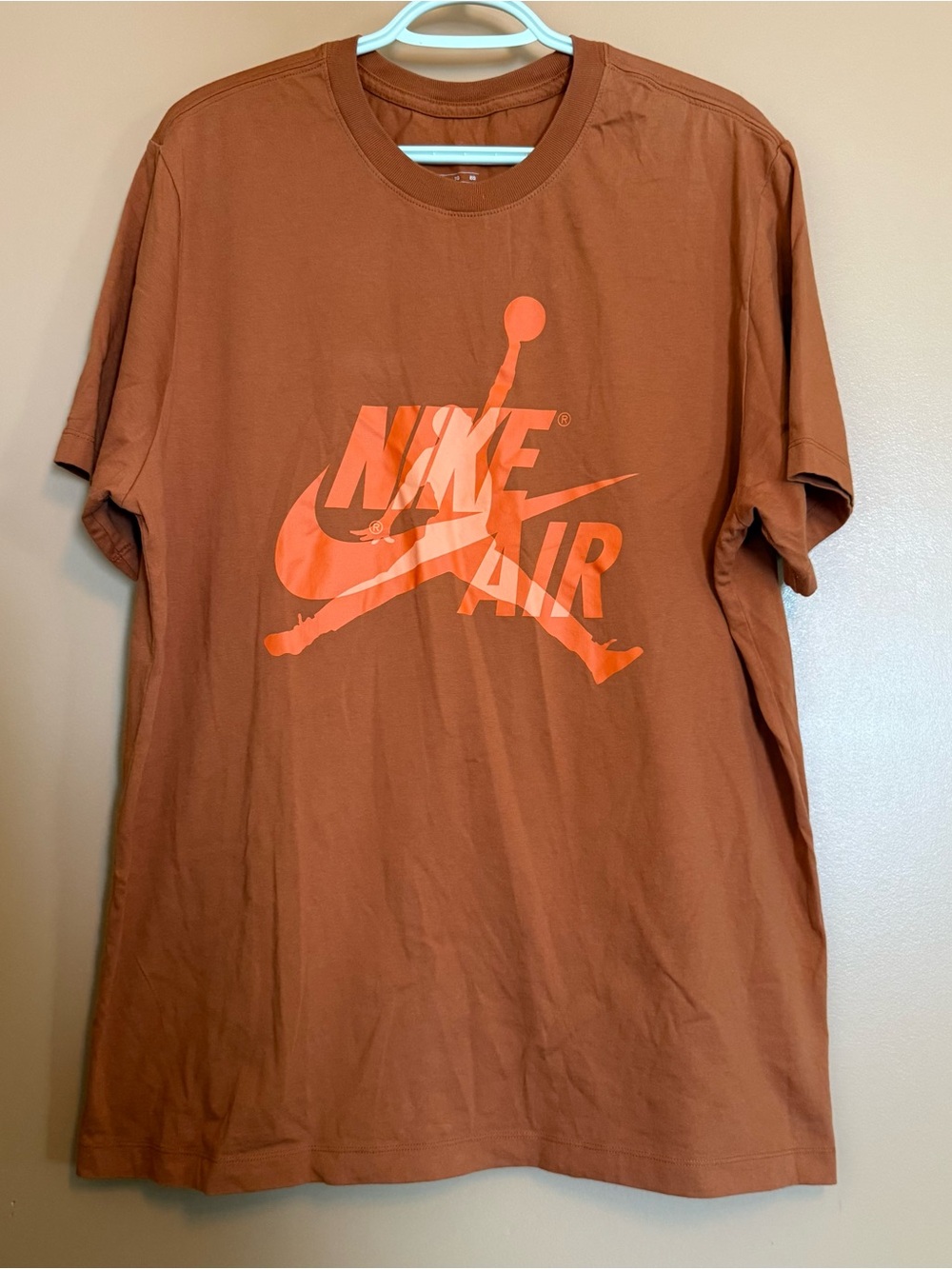 Jordan Nike Air Men’s XL Brown Orange Jumpman Graphic Streetwear Tee